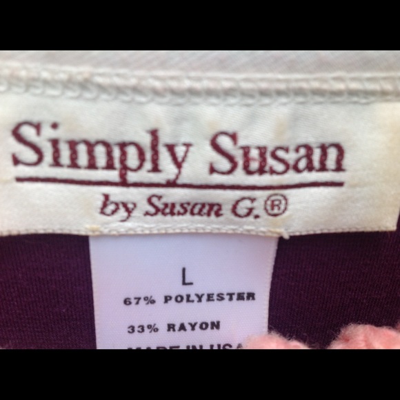 Simply Susan 3 piece plum size large outfit - Picture 7 of 7